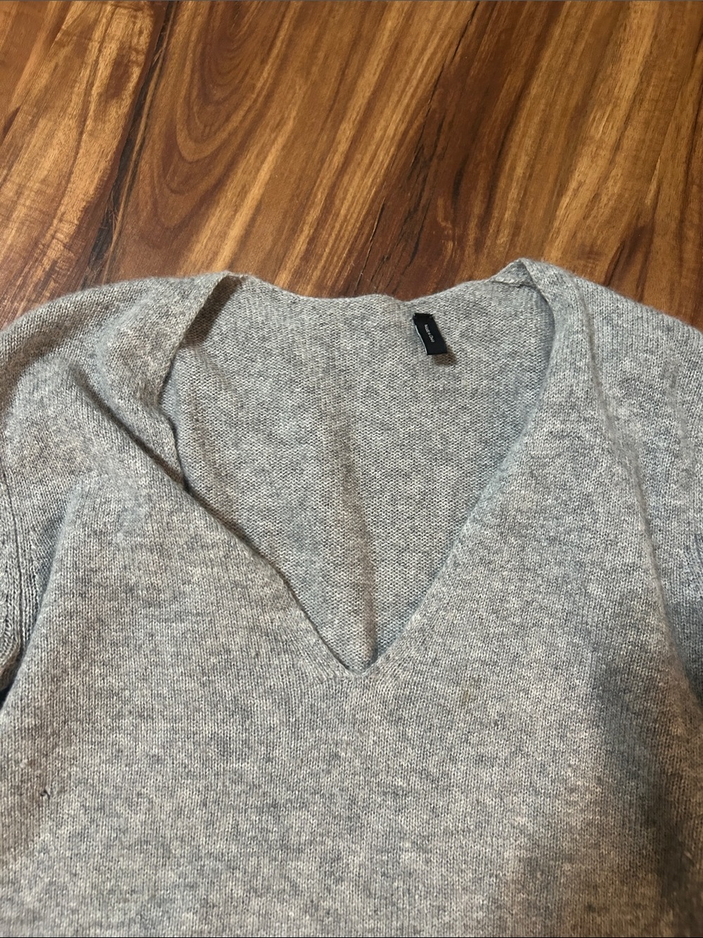 Vince Light Gray V-Neck Sweater